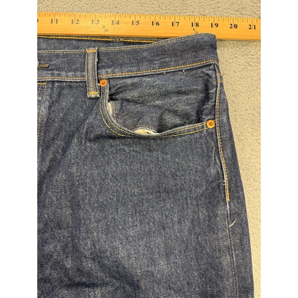 Levi's 501 Jeans Men 40(38)x34 Blue Pressed Original Straight Fit Dark Denim* - Picture 3 of 9
